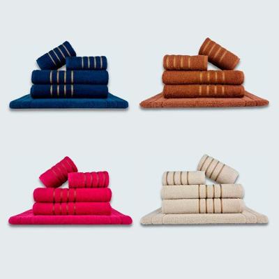 Toalhas 20 Pçs Coleção Dubai 100% Algodão Az+mr+rs+bg