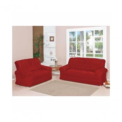 Capa De Sofá Elásticada Malha Gel 02 e 03 Lugares Vermelho