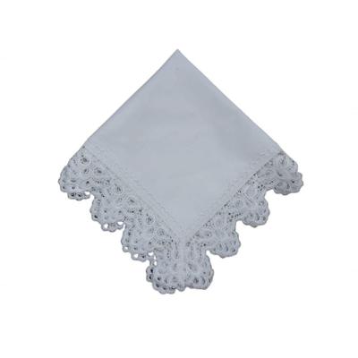Guardanapo Com Renda Branco Pérola 45x45cm