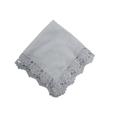 Guardanapo Com Renda Em Flores Branco 45x45cm