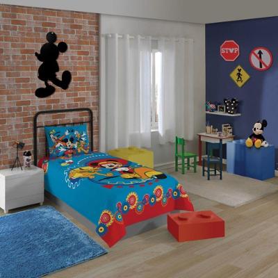 Jogo de Cama Mickey Solteiro 2Pçs Azul