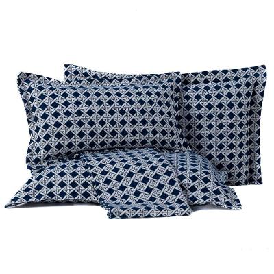 Kit De Peseirada C/ Almofada 04pçs Azul Marinho