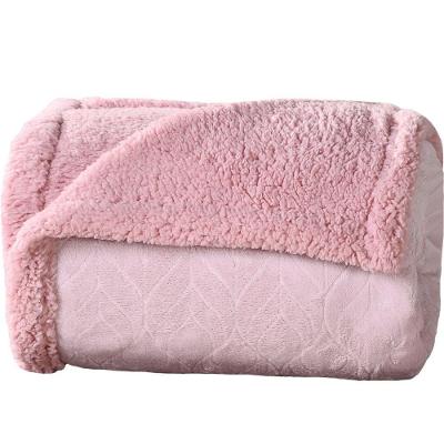 Manta Cobertor King Sherpa Realce Flannel Lã De Carneiro