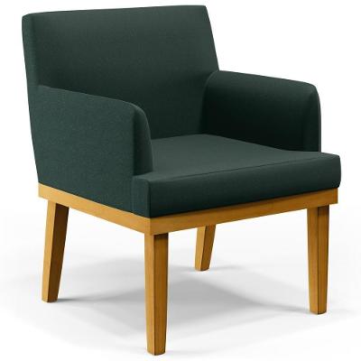 Poltrona Beatriz Linho Verde Musgo