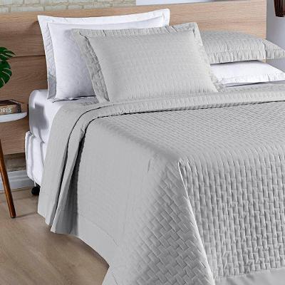 Cobre Leito Harmonia Casal Queen Tecido Percal 200 Fios Algodão Premium Luxo Toque Macio - Cinza