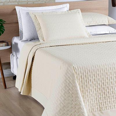 Cobre Leito Harmonia Casal King Tecido Percal 200 Fios Algodão Premium Luxo Toque Macio - Palha