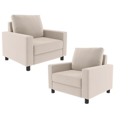 Kit 02 Poltronas Malta L02 Suede Bege