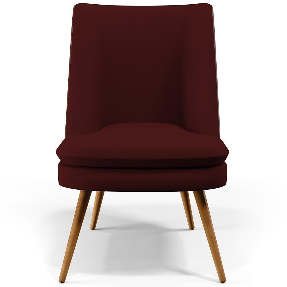 Kit 02 Poltronas Pérsia Veludo Corano Marrom B-38 - 3