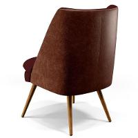 Kit 02 Poltronas Pérsia Veludo Corano Marrom B-38 - 2