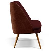 Kit 02 Poltronas Pérsia Veludo Corano Marrom B-38 - 3