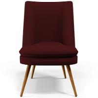 Kit 02 Poltronas Pérsia Veludo Corano Marrom B-38