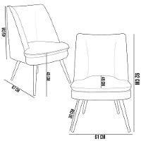 Kit 02 Poltronas Pérsia Veludo Corano Marrom B-38 - 5