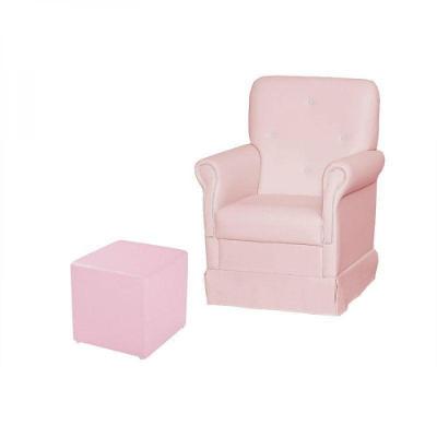 Poltrona De Amamentação E Puff Suzí Rosa Bebê