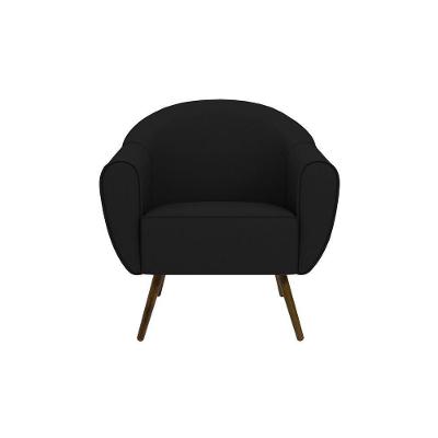 Poltrona Decorativa Sacha Corano Preto