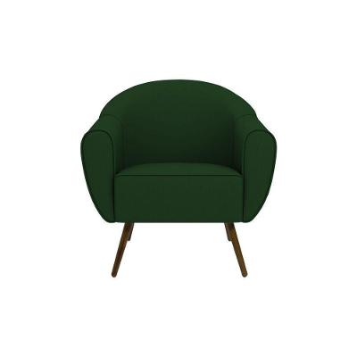 Poltrona Decorativa Sacha Veludo Verde