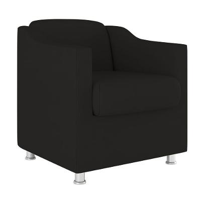 Poltrona Decorativa Tilla Reforçada Sala ? Balaqui Decor Cor:Preto