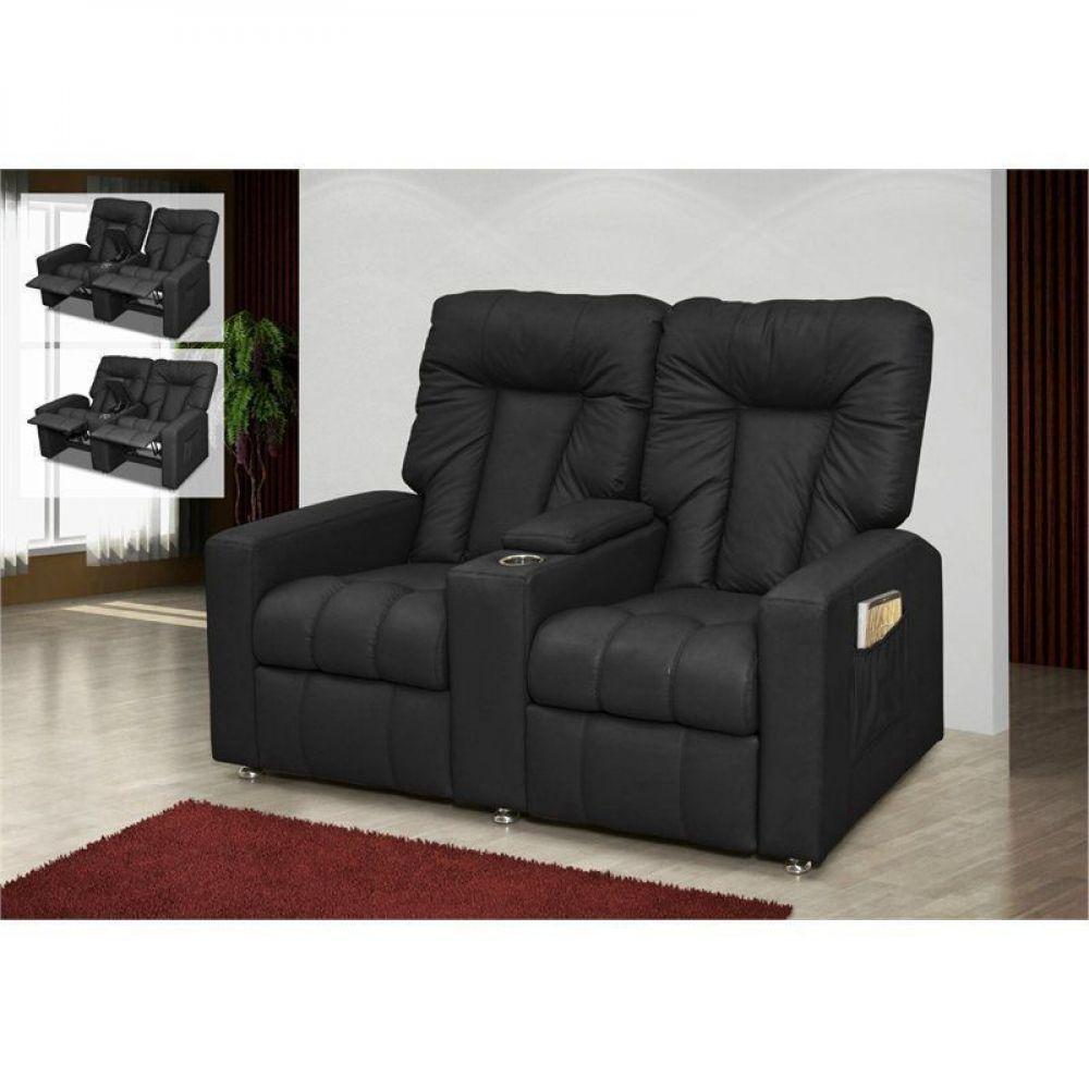 Poltrona Dupla Reclinável Jetta MX8 Corano Preto - Matrix - 1