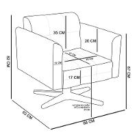 Poltrona Giratória Elisa Suede Base Estrela Cromado Verde