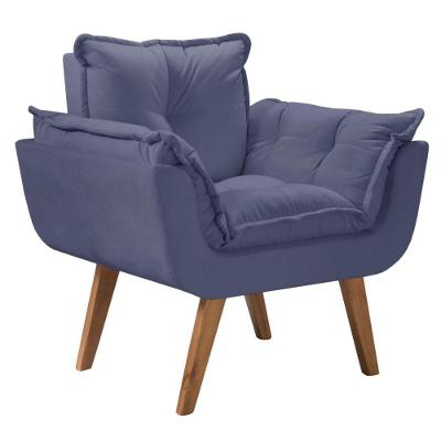 Poltrona Opalla Base Palito Azul Bic