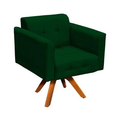 Kit 01 Namoradeira E 02 Poltronas Elisa Suede Verde