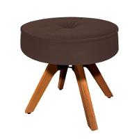 Kit 01 Poltrona E 01 Puff Julia Suede Marrom - 3