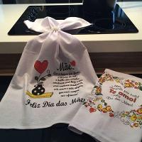 Kit Com 03 Pano De Copa Estampado Dias Das Mães Branco - 1