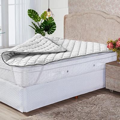 Protetor Pillow Top Branco Queen Super Volumoso 300 Gramas/M² - Tecido Microfibra