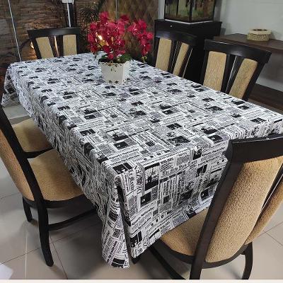 Toalha De Mesa Térmica Impermeável 1,50m X 4,00m Para Mesa 10 A 12 Cadeiras - Jornal