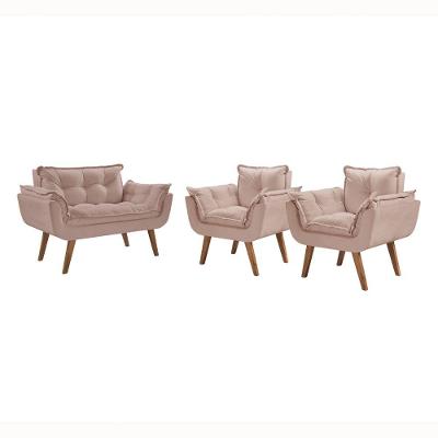 Kit Poltronas 1 Namoradeira e 2 Poltronas Cappuccino
