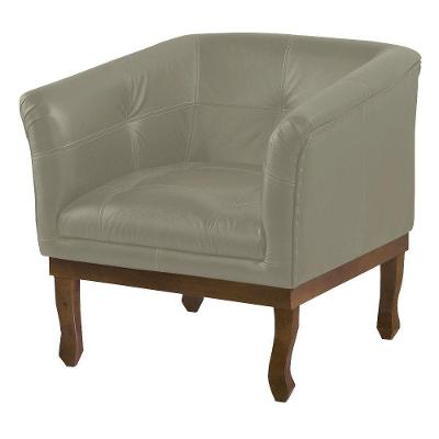 Poltrona Decorativa Noah Couro Fendi