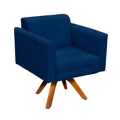 Poltrona Elisa Suede Azul Marinho