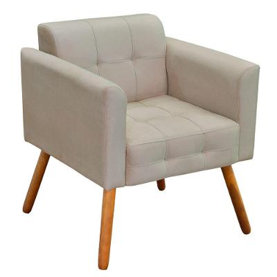 Poltrona Elisa Suede Bege