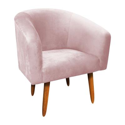 Poltrona Stella Veludo Rose