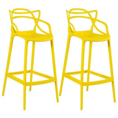 Kit 2 Banquetas Altas Masters Allegra Amarelo Amarelo