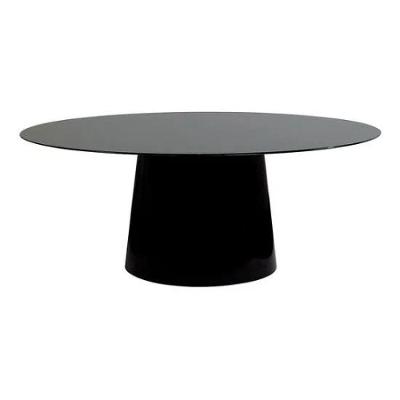 Mesa De Jantar Cone Oval 244x137 Cm Laqueada Cor Preto
