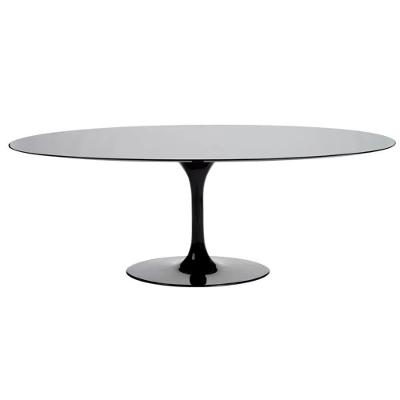 Mesa de Jantar Tulipa Oval 120x80cm Laqueada Preto
