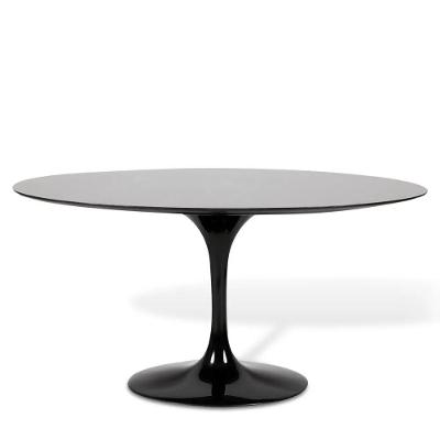 Mesa de Jantar Tulipa Oval 244x122cm Laqueada Preto
