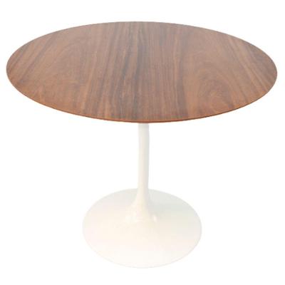 Mesa de Jantar Tulipa Redonda 100cm Imbuia Branco