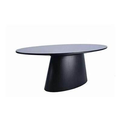 Mesa de Jantar Cone Oval 235x137cm Laqueada Preto
