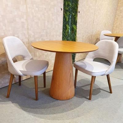 Mesa Cone 110cm Base Madeira Freijó Tampo Freijó Marrom