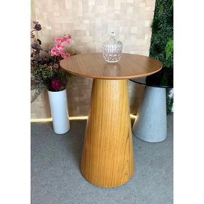 Mesa de Apoio Laminada em Madeira Natural Tampo 70cm Marrom