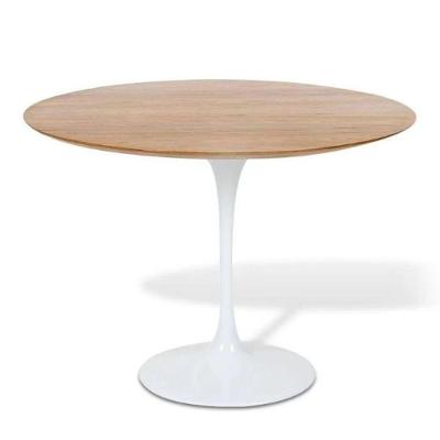 Mesa De Jantar Tulipa Saarinen Redonda 80 Cm Freijó Branco