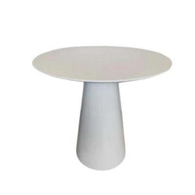 Mesa de Apoio Cone Laqueada Tampo 70cm 60cm Branco
