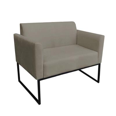 Namoradeira Marisa Suede Base Industrial Metálica Preto