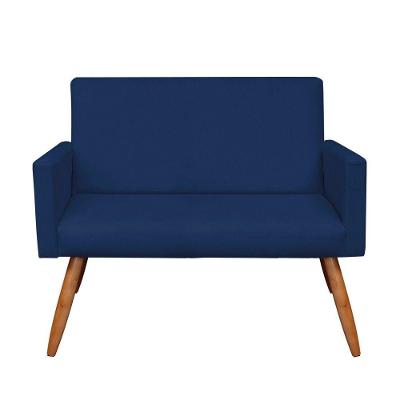 Namoradeira Larissa Suede Azul Marinho Castanho