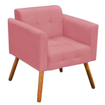 Poltrona Elisa Suede Rose