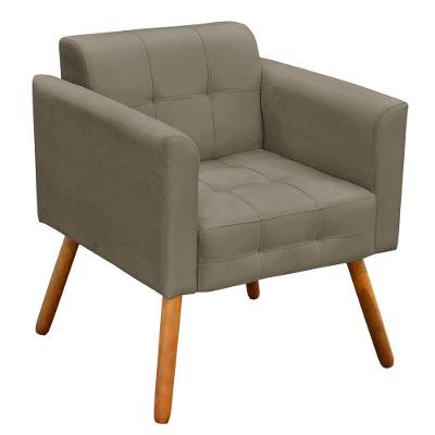 Poltrona Elisa Suede Marrom Rato