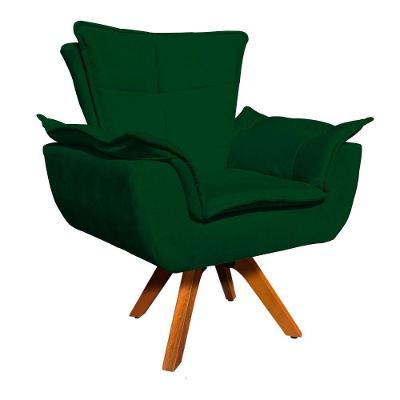 Poltrona Giratória Opala Suede Verde
