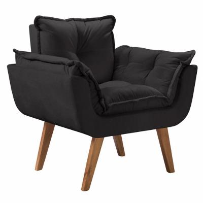 Poltrona Opalla 1 Lugar Base Palito Preto