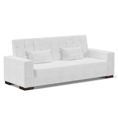 Sofá Cama 02 Lugares Lisboa Corano - D'Rossi Cor Branco